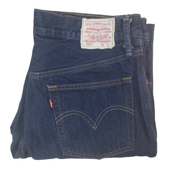 Levi's Premium 501 Jeans, 31 x 32 classic button fly straight leg, dark blue - Picture 2 of 7